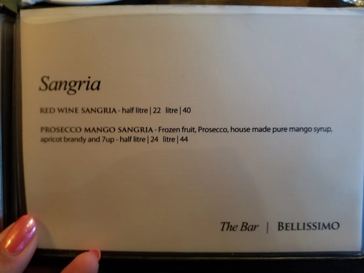 Menu, Bellissimo