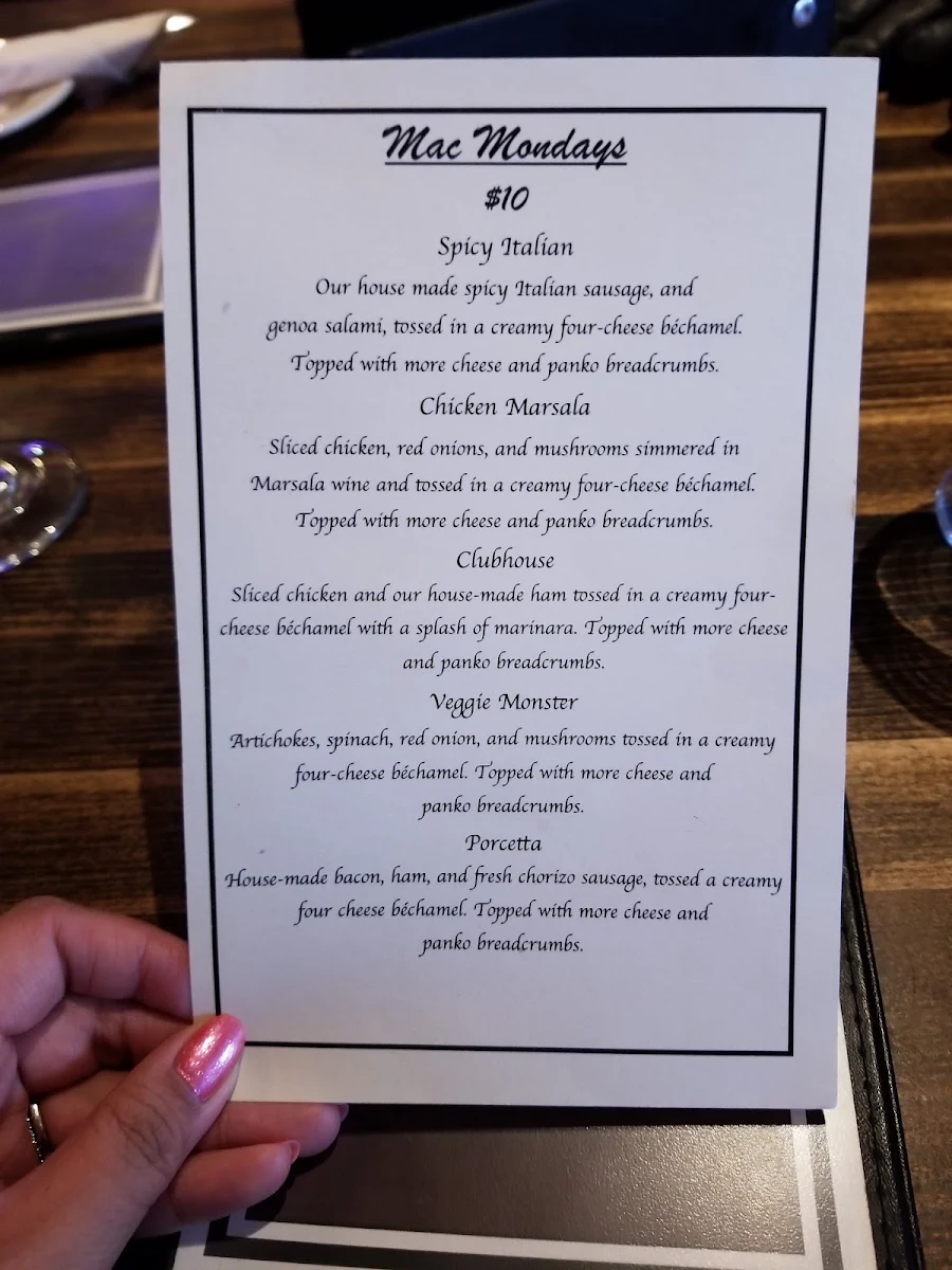 Menu, Bellissimo