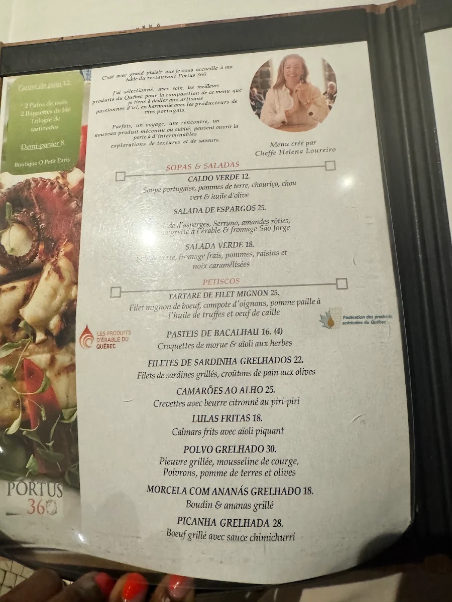 Menu, Portus 360