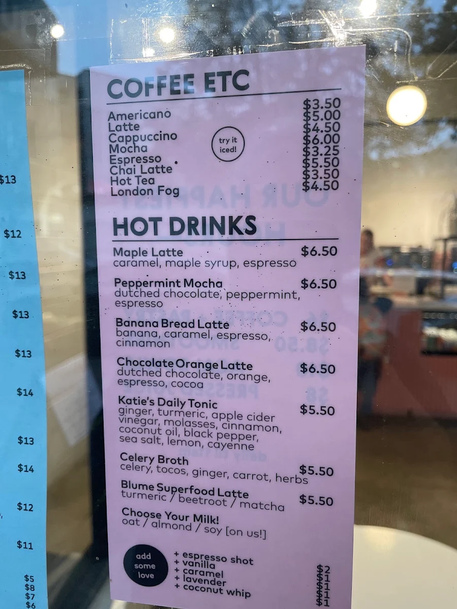 Menu, Kokomo