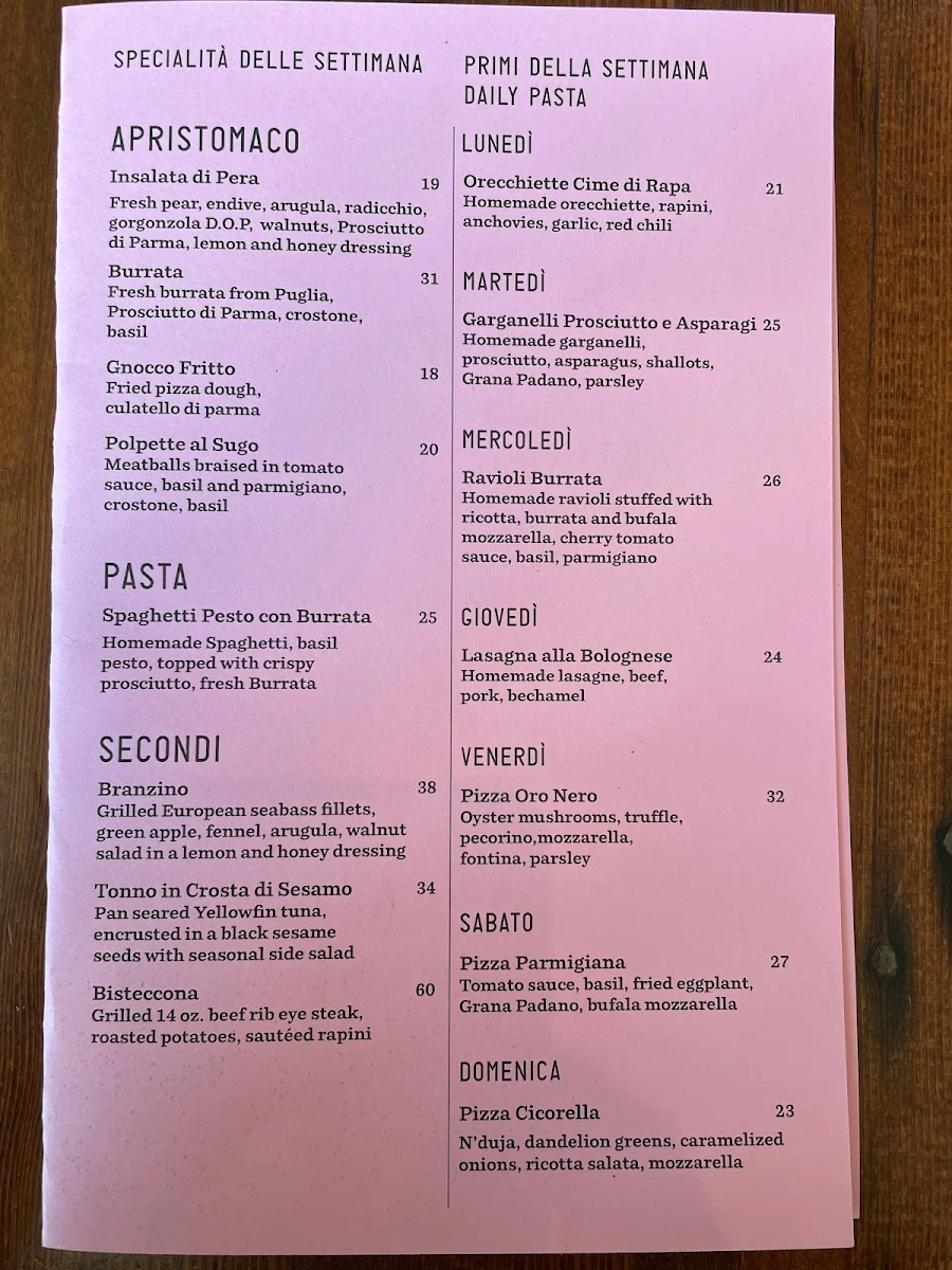 Menu, Terroni