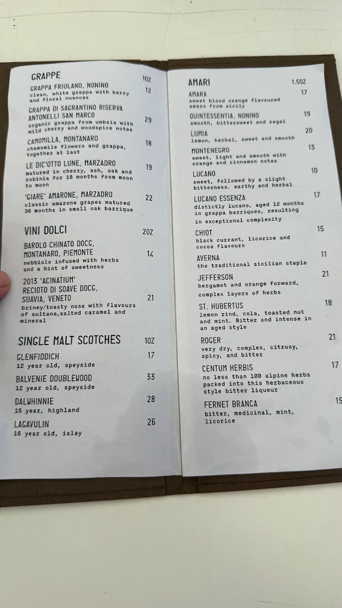 Menu, Terroni