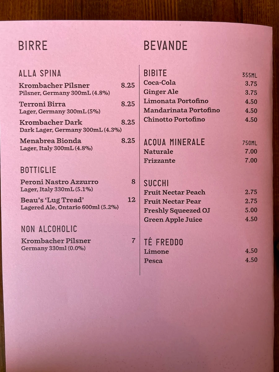 Menu, Terroni