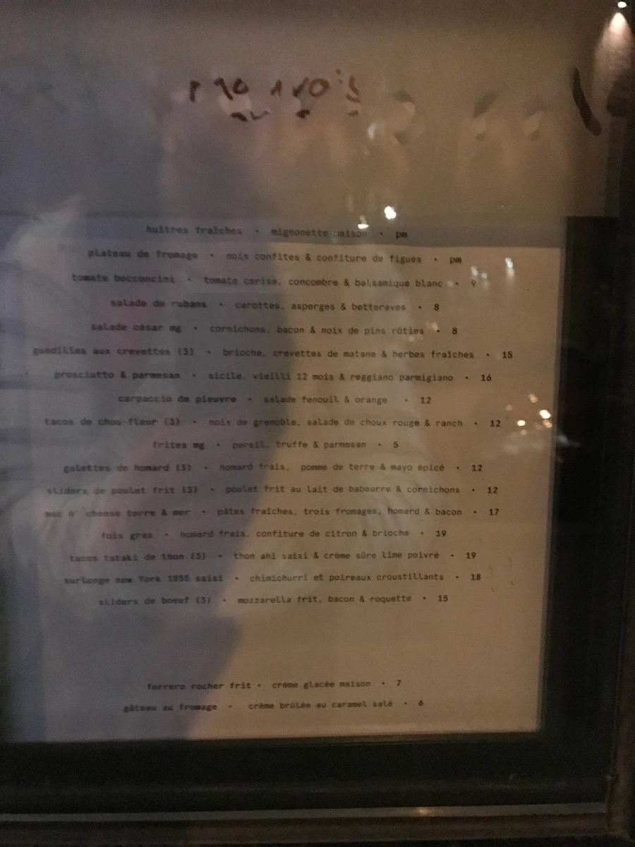Menu, Mauvais Garçons