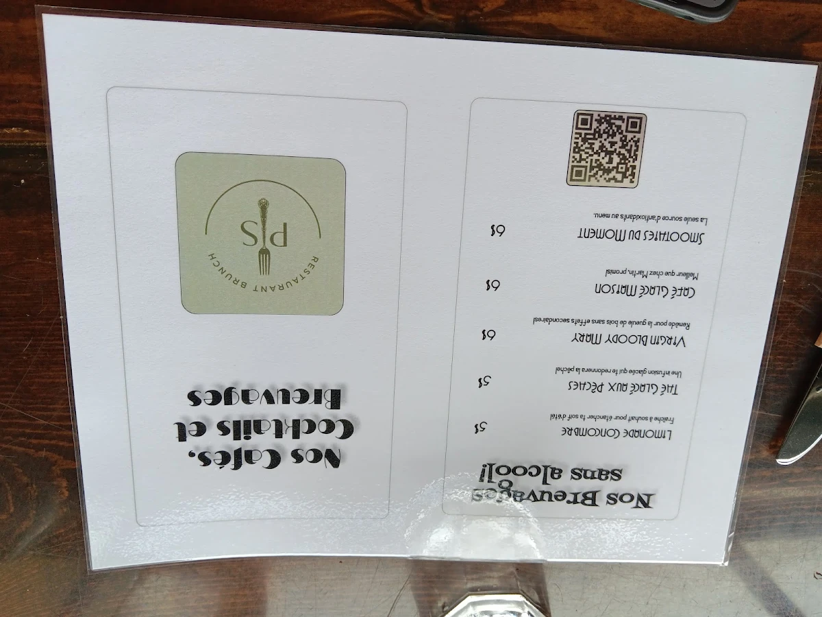 Menu, La P'tite Sortie