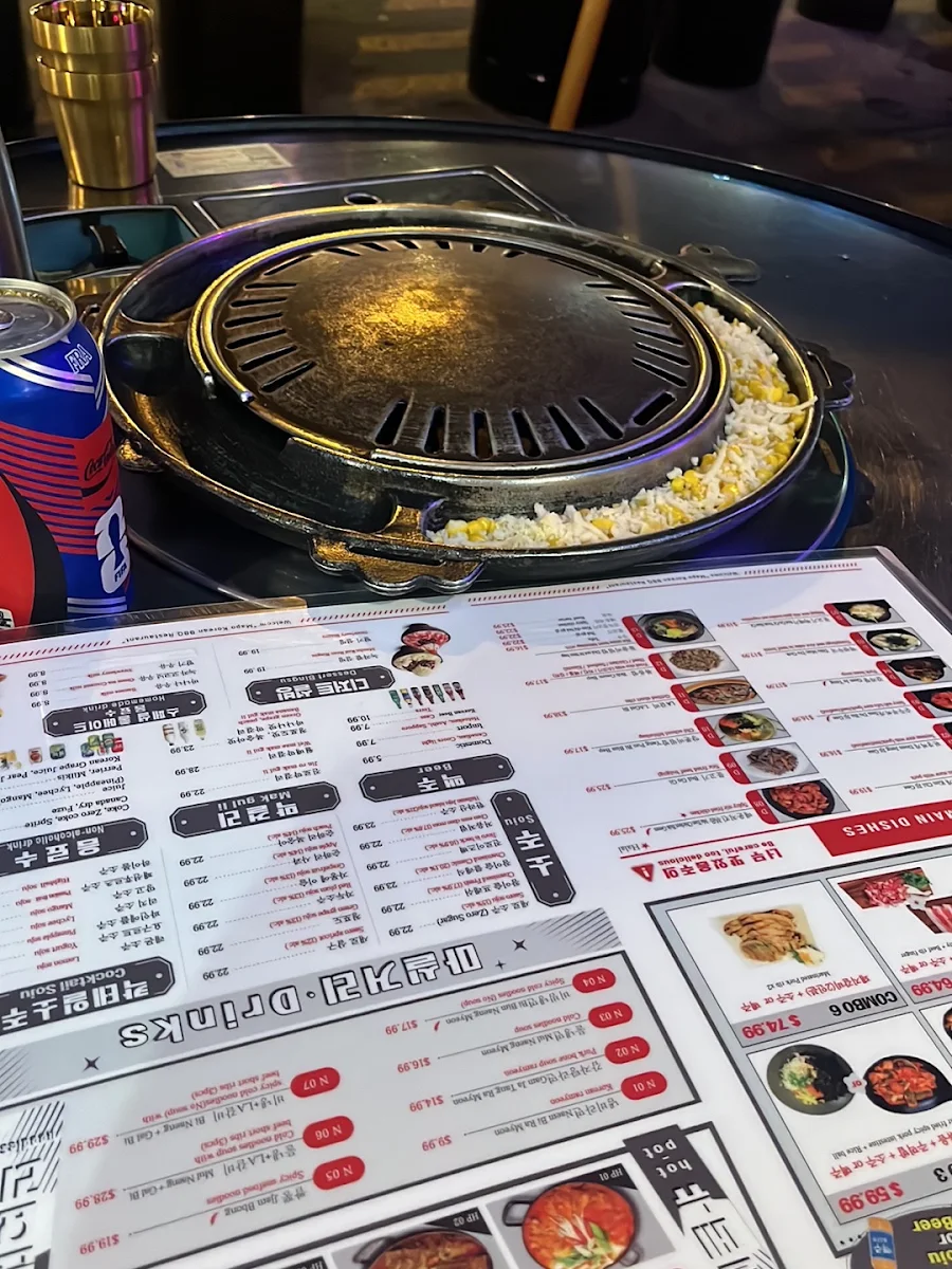 Menu, Mapo Korean BBQ Church