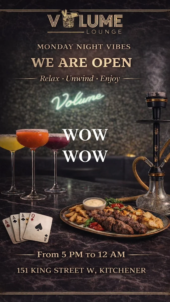 Menu, Volume Lounge