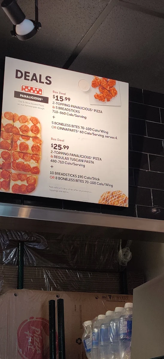 Menu, Pizza Hut