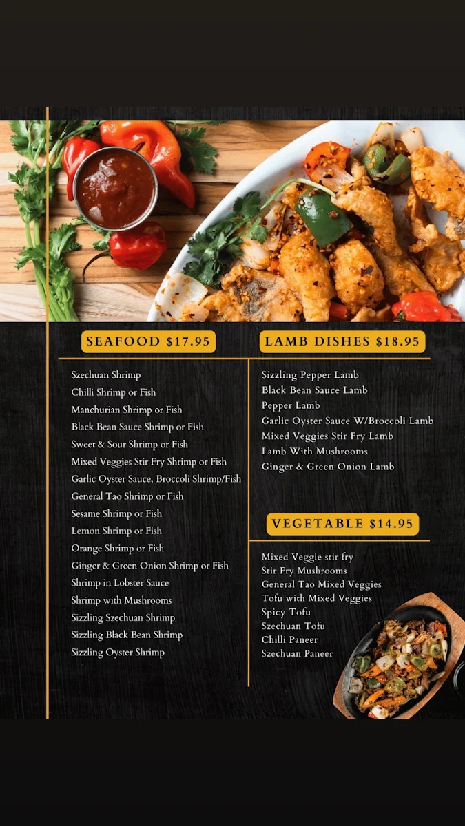 Menu, Radica’s Hot & Spicy