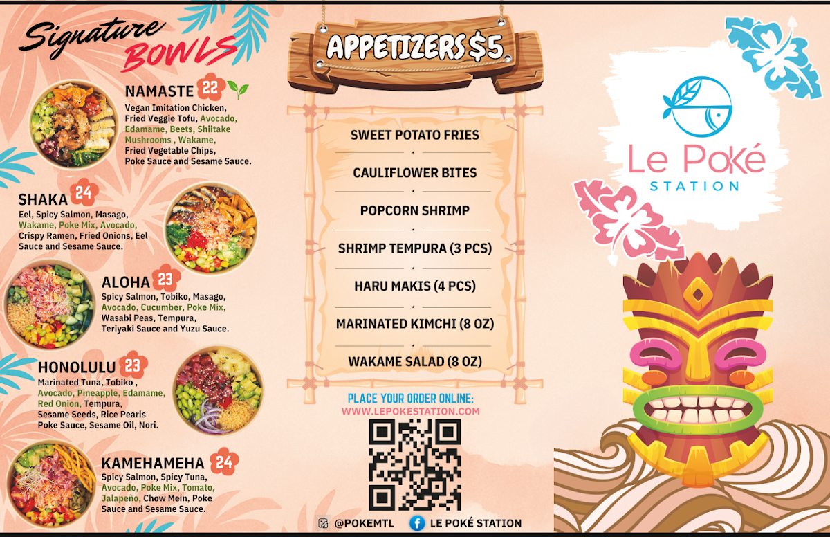 Menu, Le Poké Station Ste-Dorothée