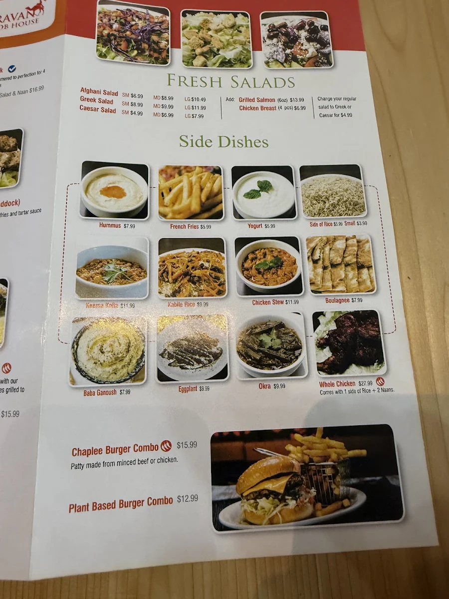 Menu, Caravan Kabob Richmond Hill