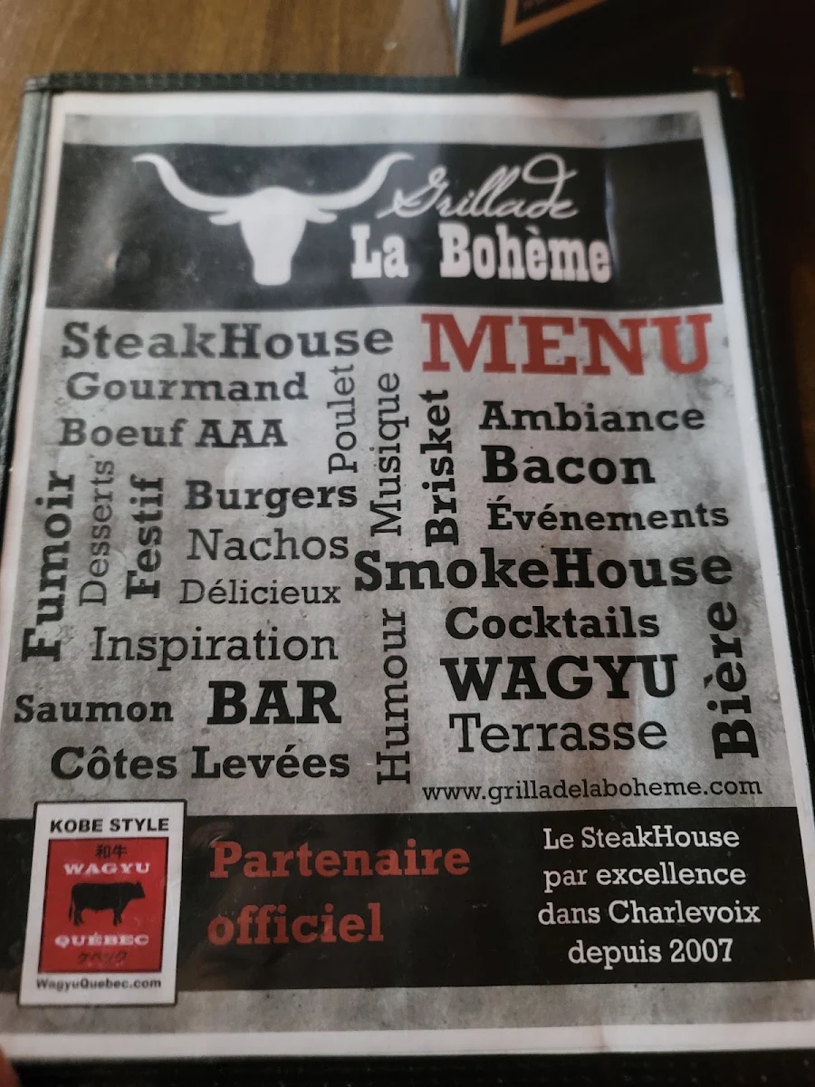 Menu, Grillade La Bohème