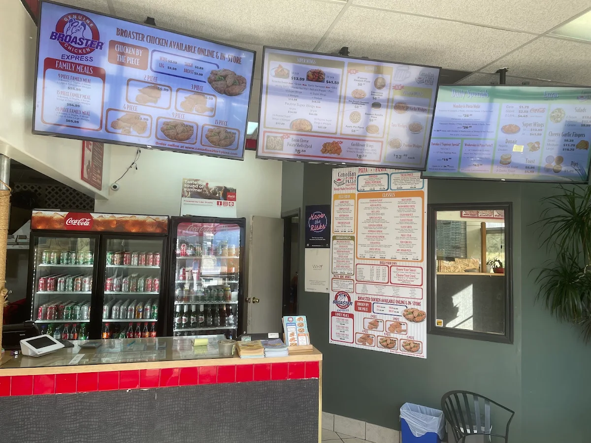 Menu, Canadian 2 For 1 Pizza Nelson, Fried Broaster Chicken - NOW BEER TOO(Delievery also)