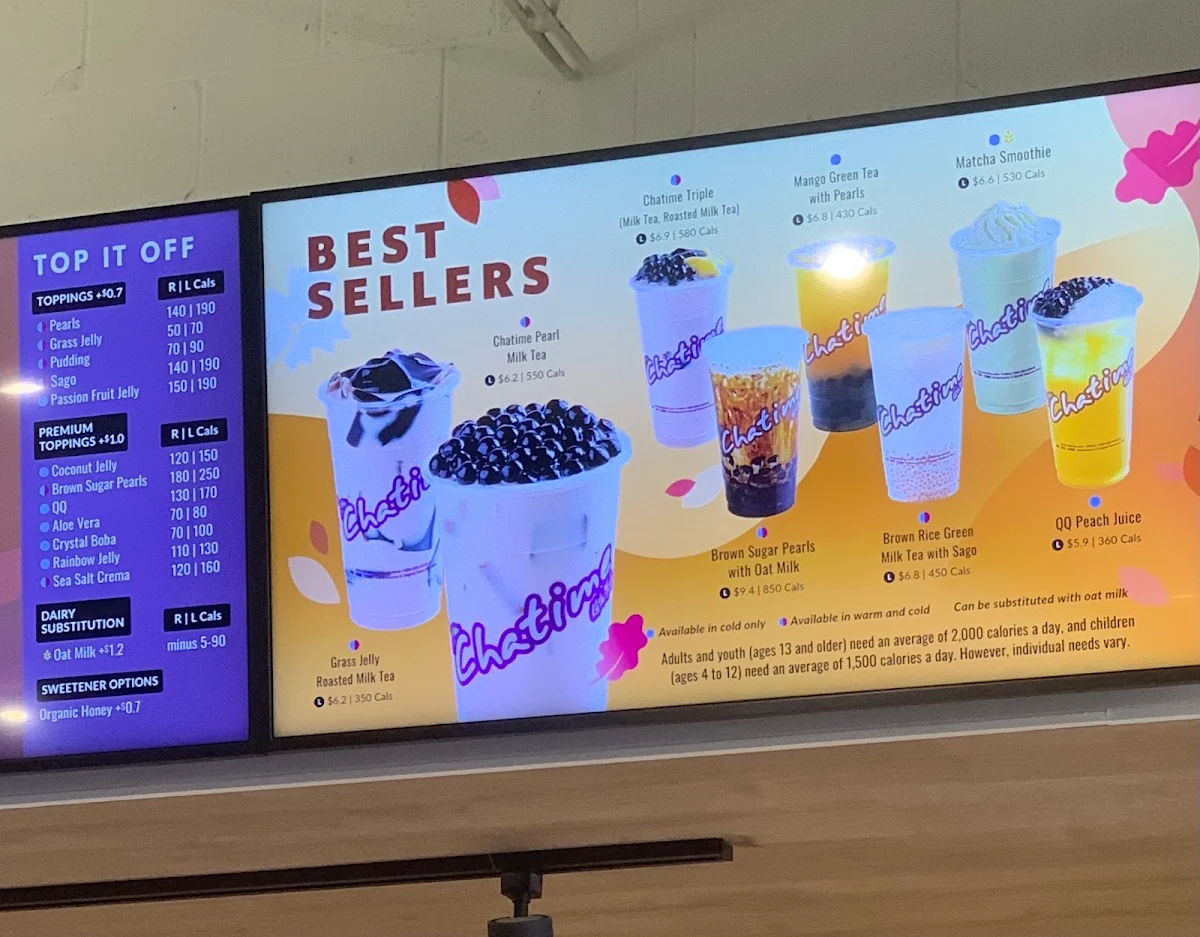 Menu, Chatime