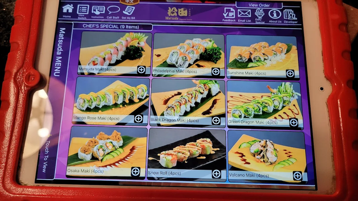 Menu, Matsuda Japanese Cuisine - Steeles Location