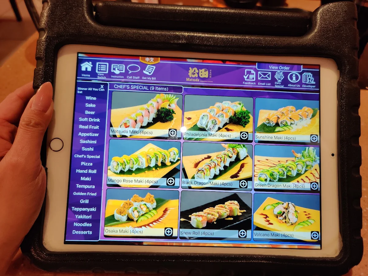 Menu, Matsuda Japanese Cuisine - Steeles Location