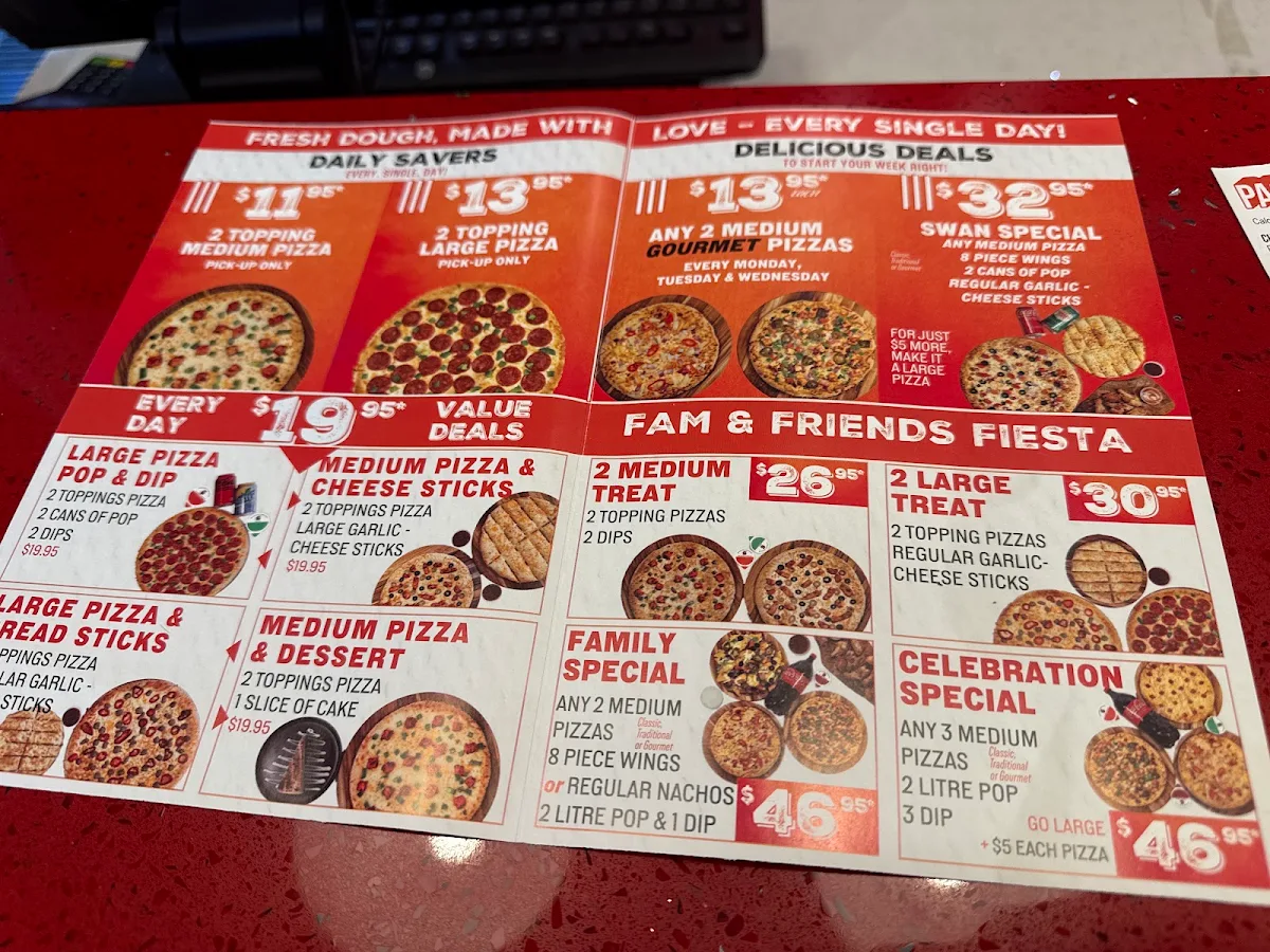 Menu, Red Swan Pizza - Regina Rochdale Blvd