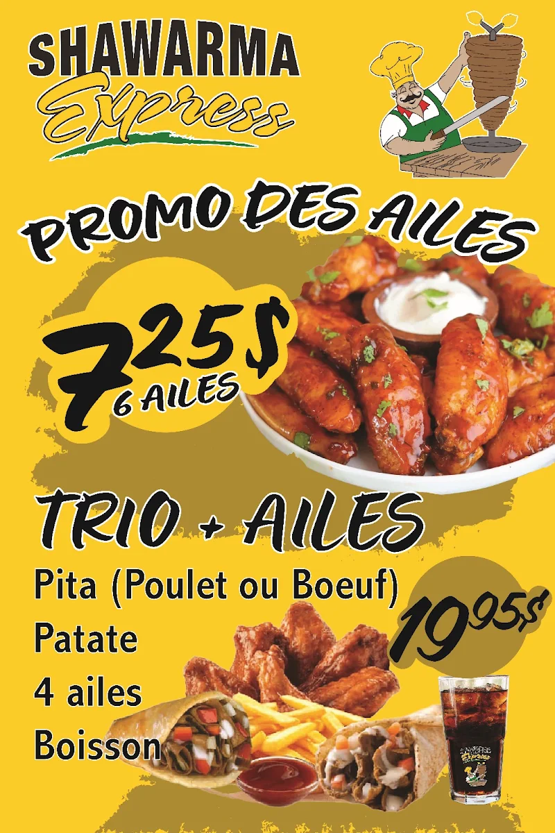 Menu, Shawarma Express