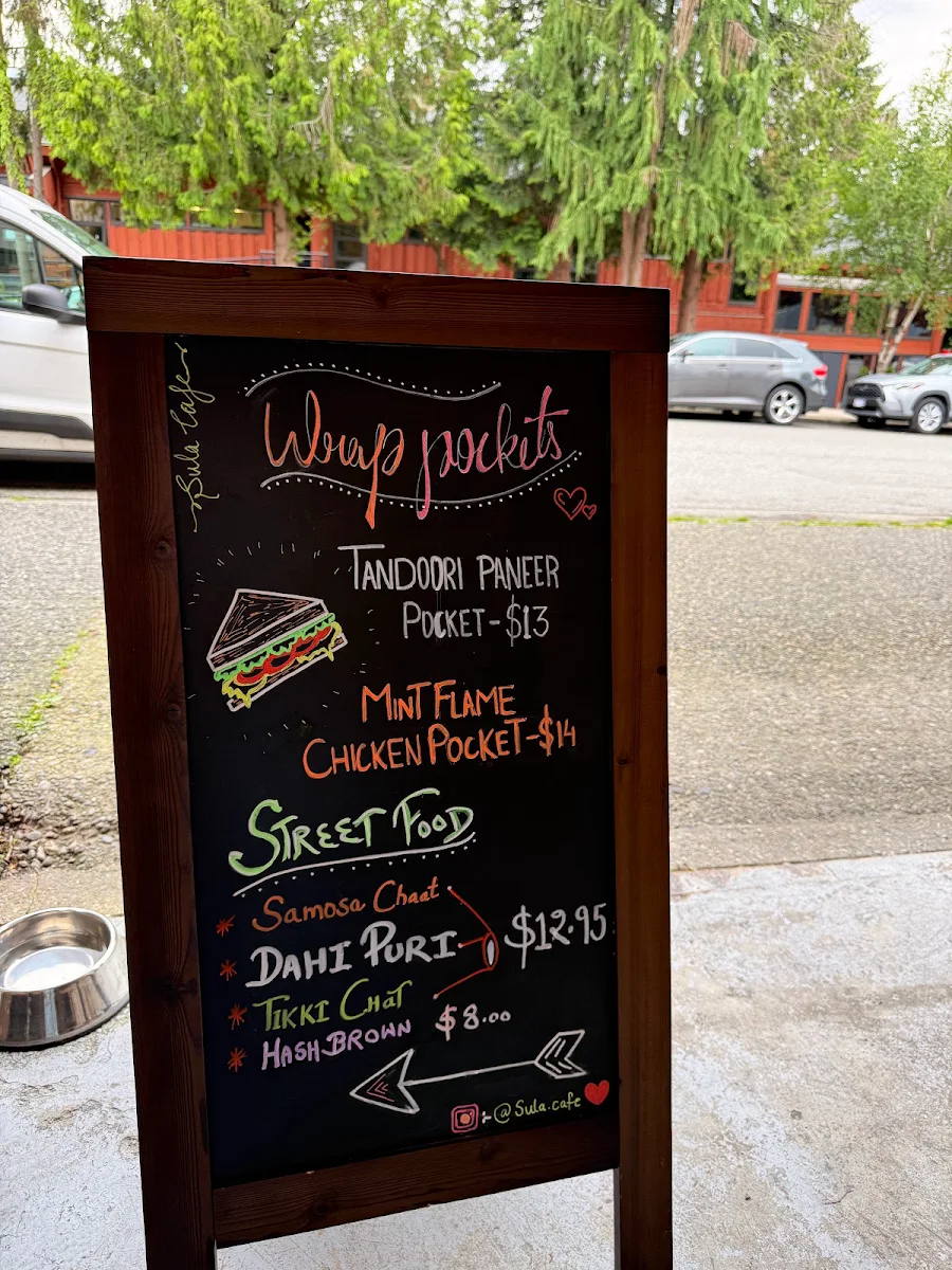 Menu, Sula Cafe