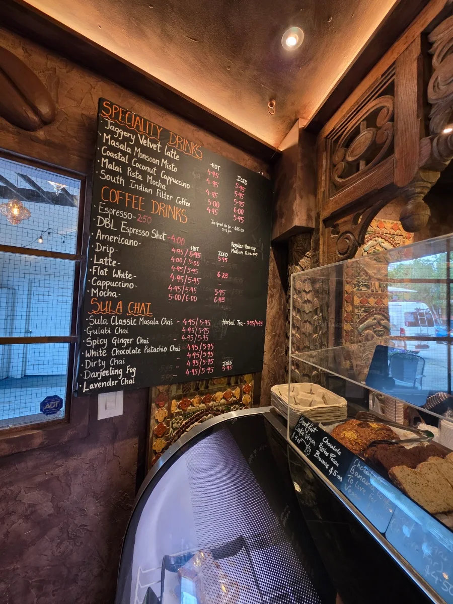 Menu, Sula Cafe