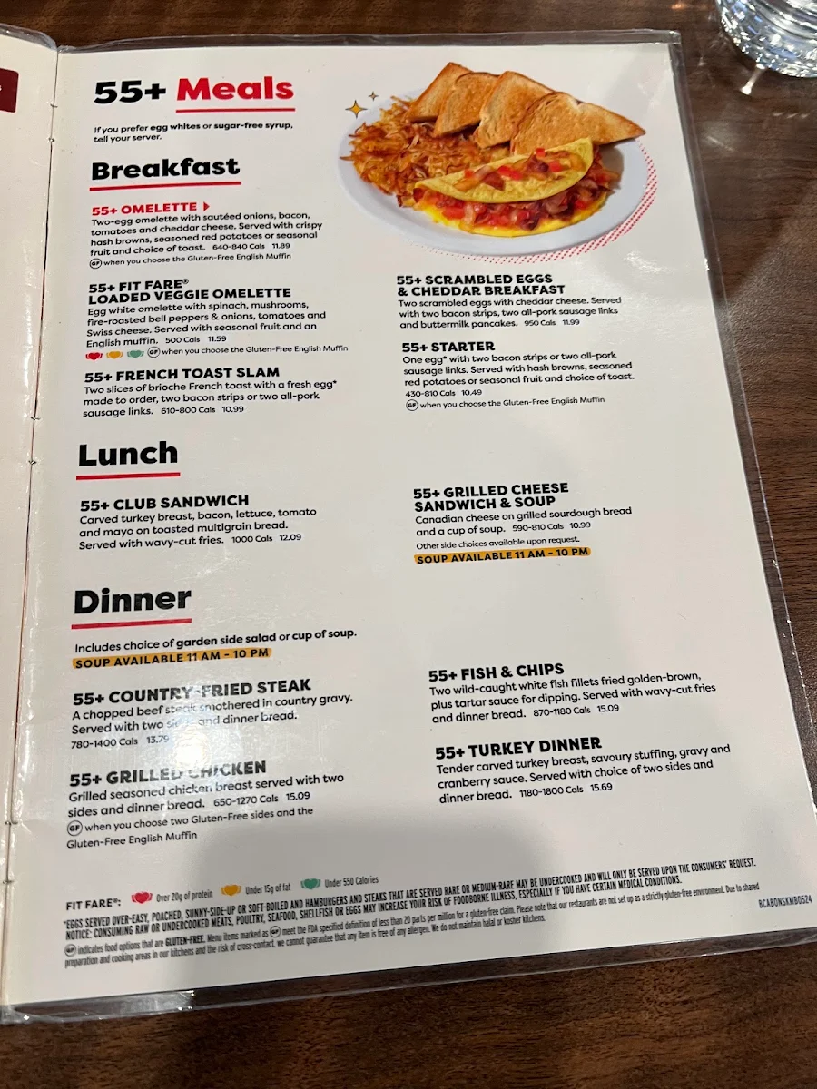Menu, Denny's Restaurant Gateway