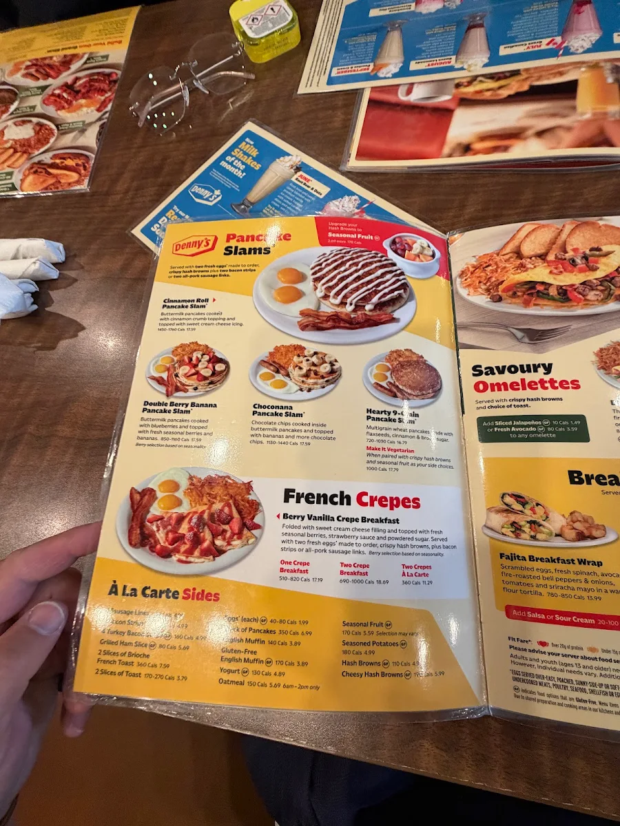 Menu, Denny's Restaurant Gateway
