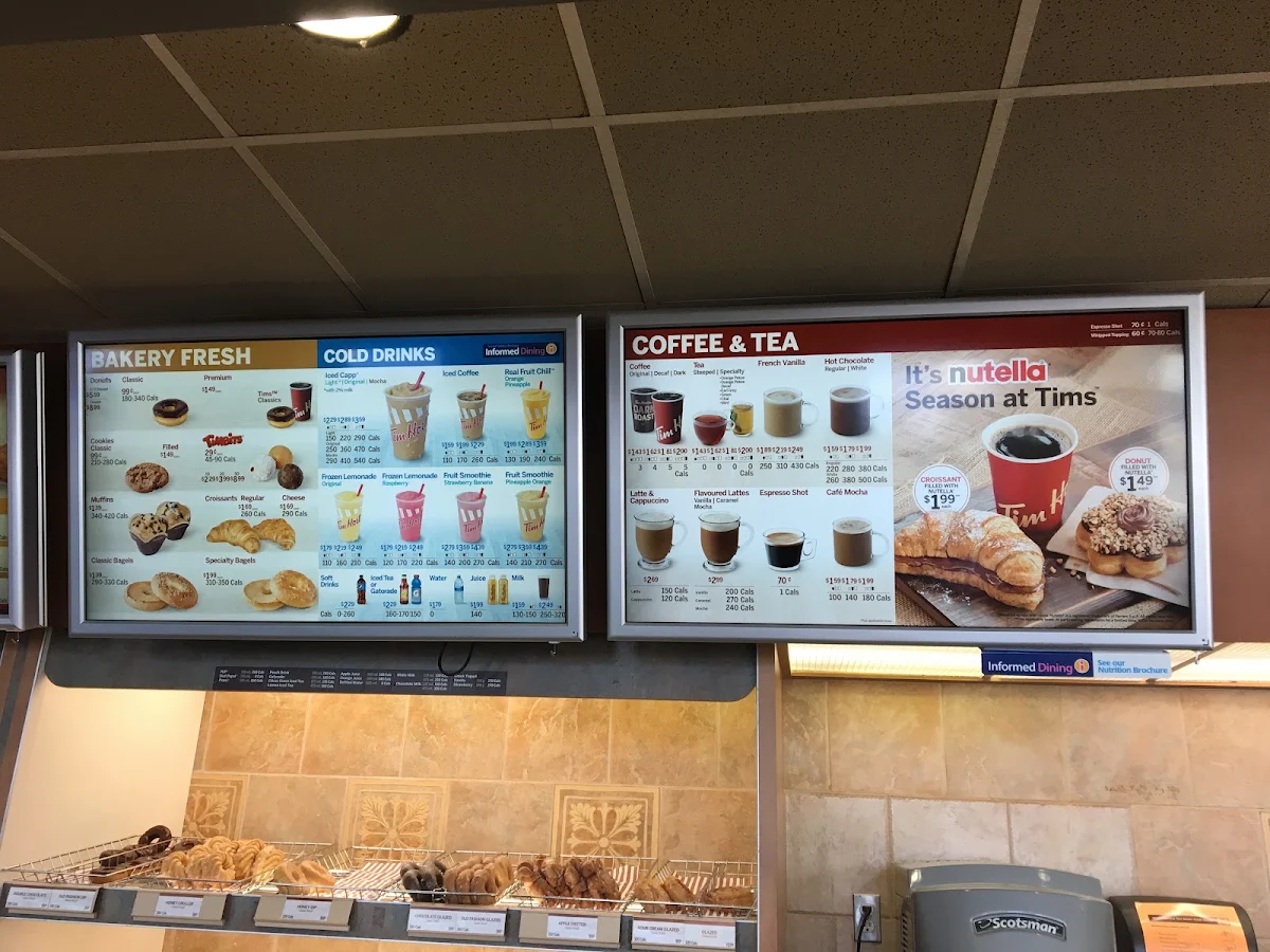Menu, Tim Hortons