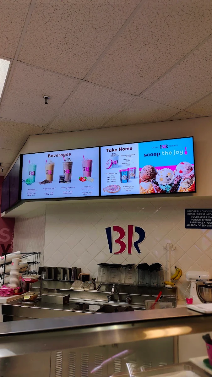 Menu, Baskin-Robbins
