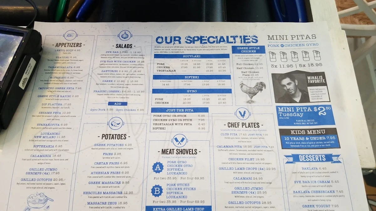 Menu, Souvlaki Bar - Vaudreuil