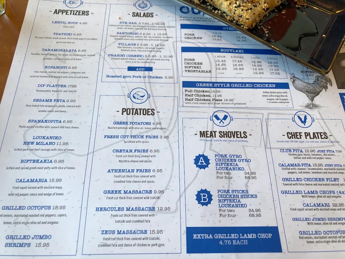 Menu, Souvlaki Bar - Vaudreuil