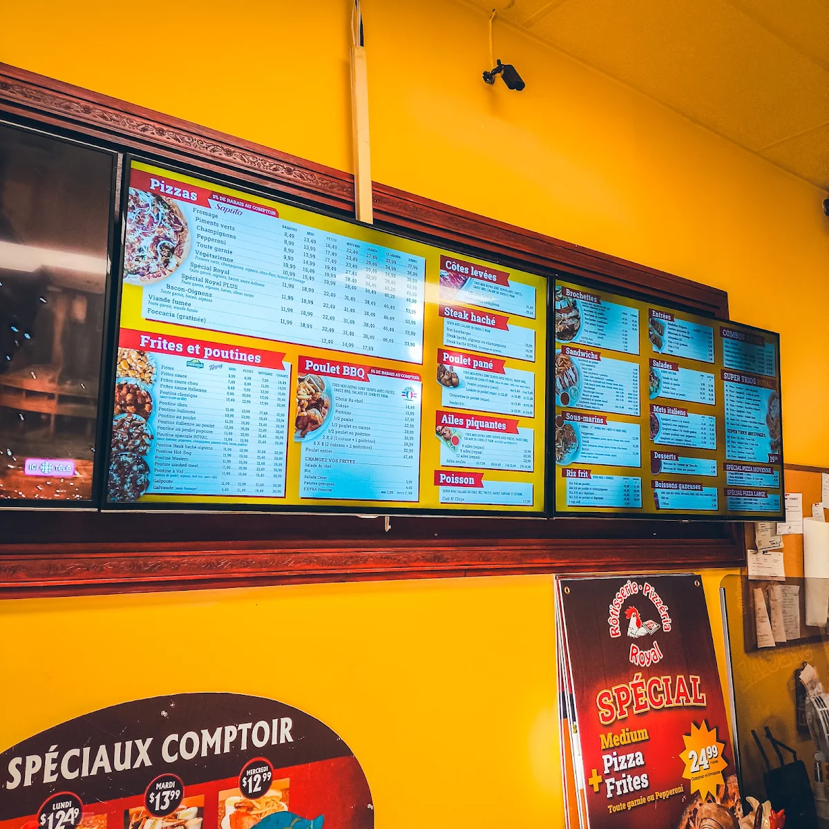 Menu, Rotisserie Pizzeria Royal