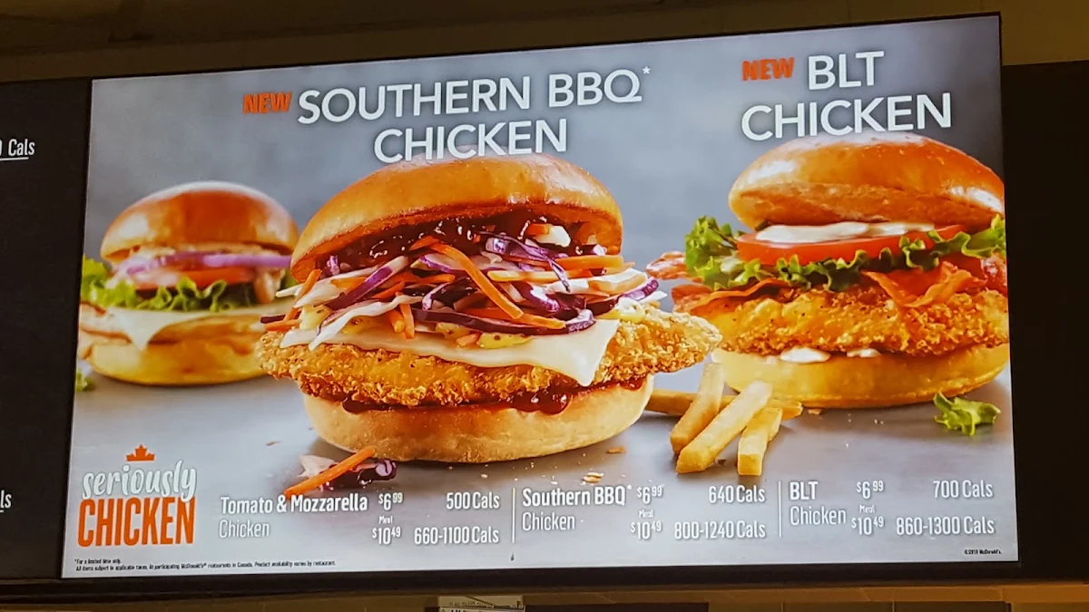 Menu, McDonald's