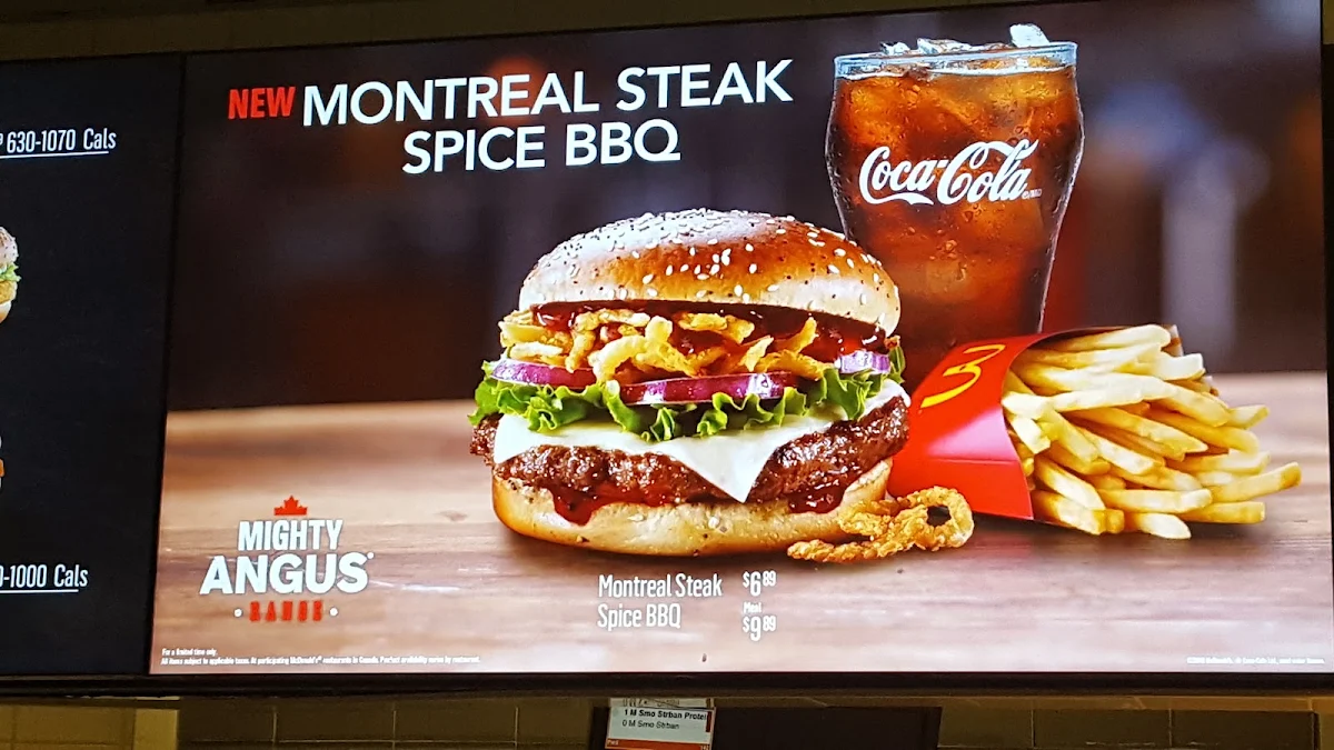 Menu, McDonald's
