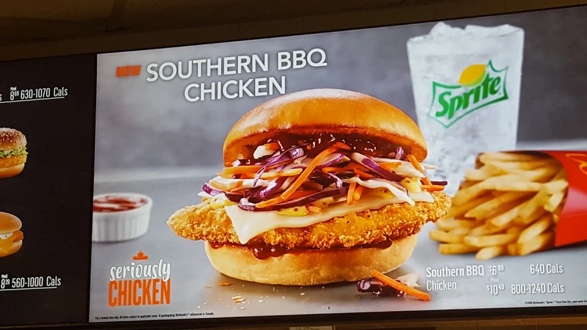 Menu, McDonald's
