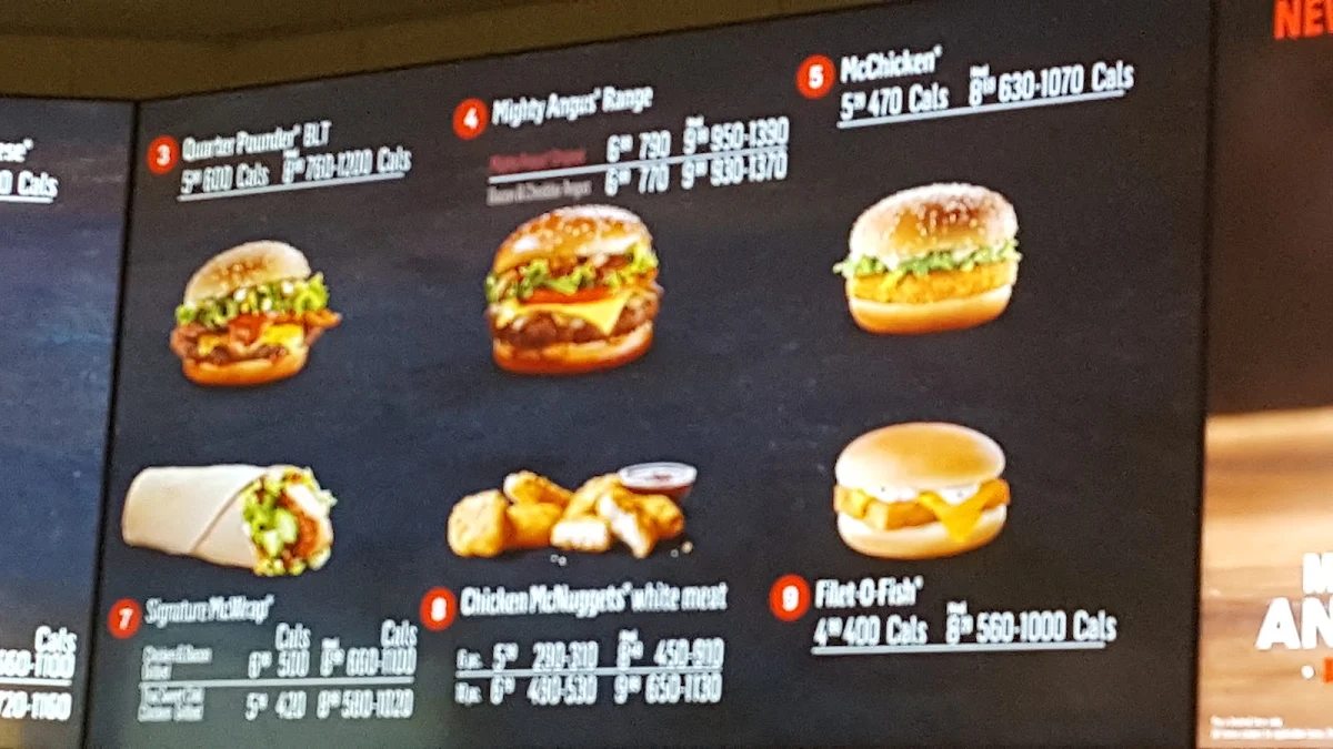 Menu, McDonald's