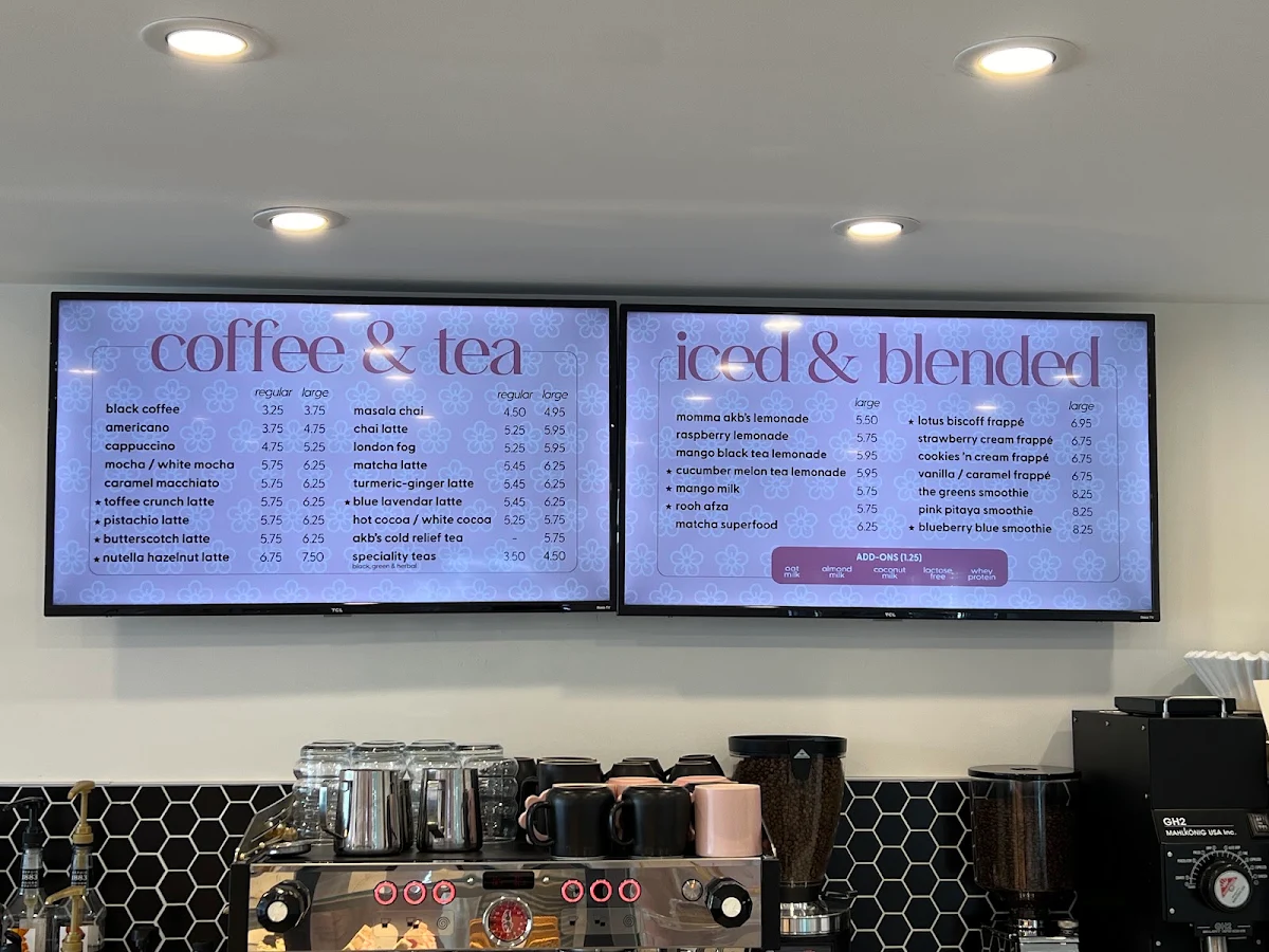 Menu, Made By AKB Bakeshop & Café