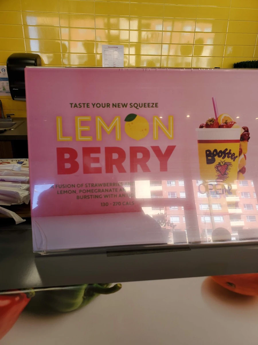 Menu, Booster Juice