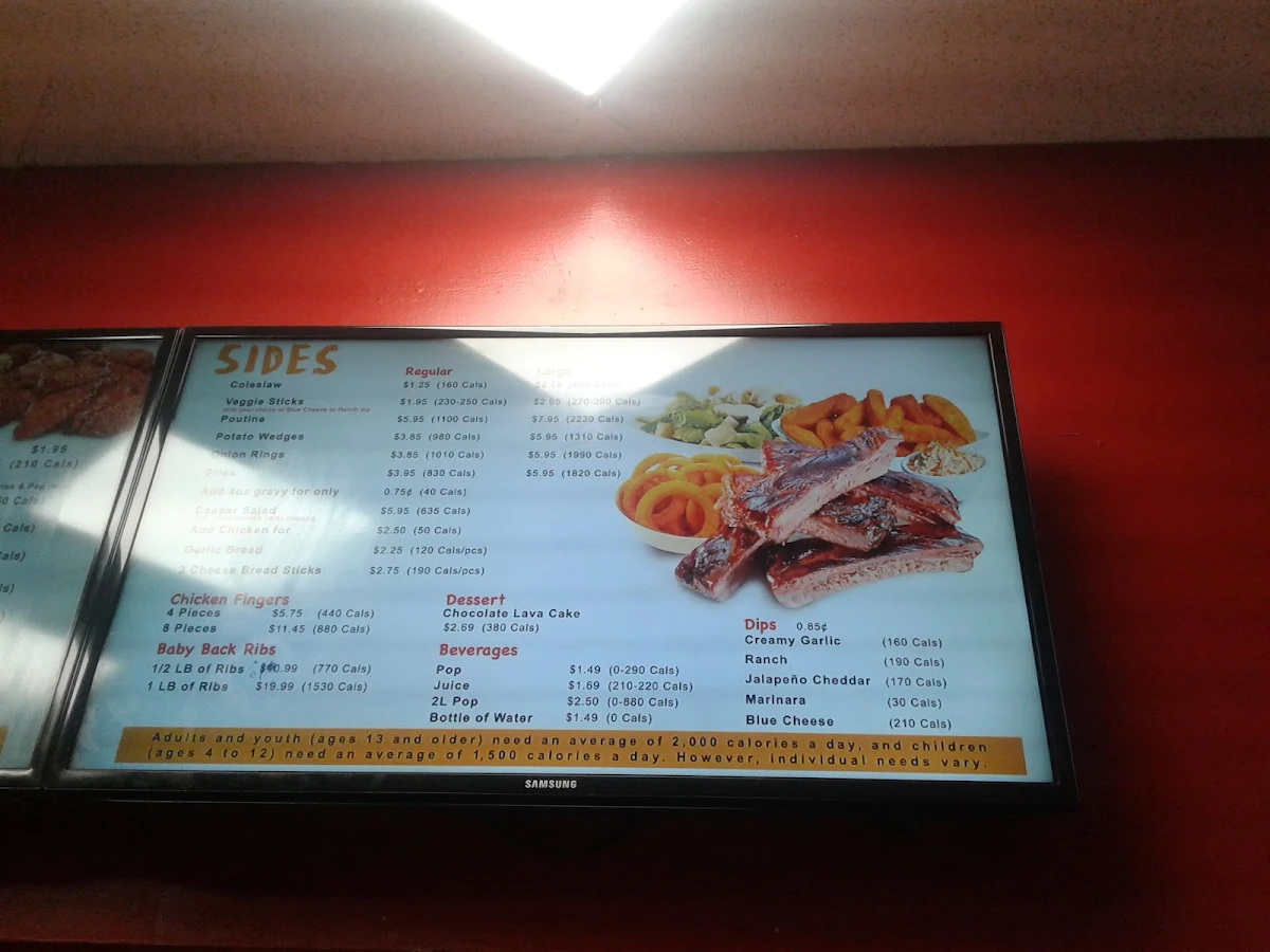 Menu, Wing Machine