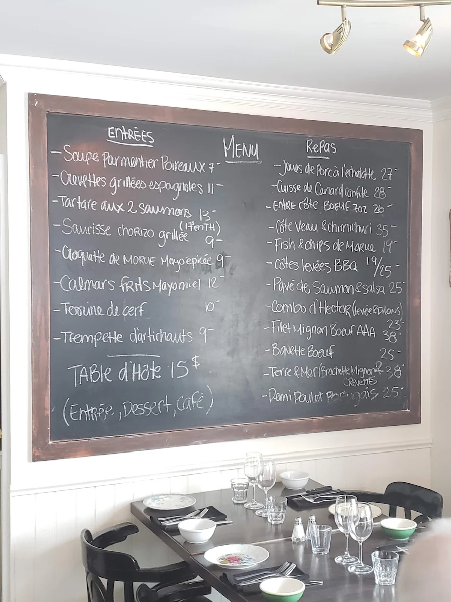 Menu, Chez Hector