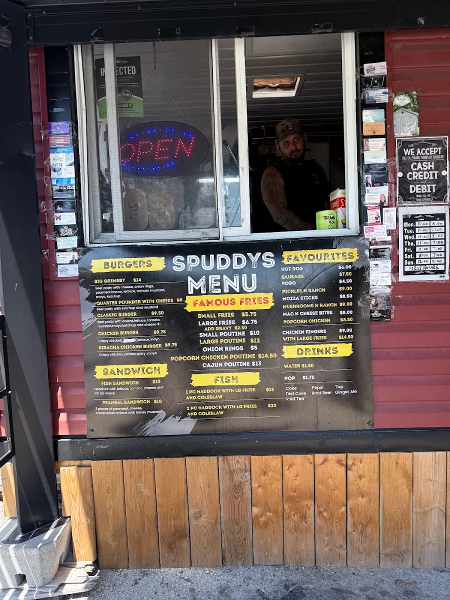 Menu, Spuddy's Fry Truck