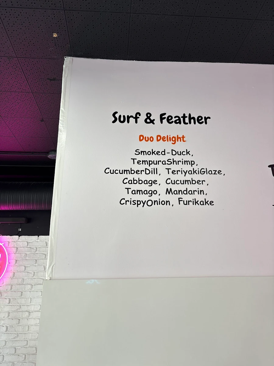 Menu, The Poke Bowl