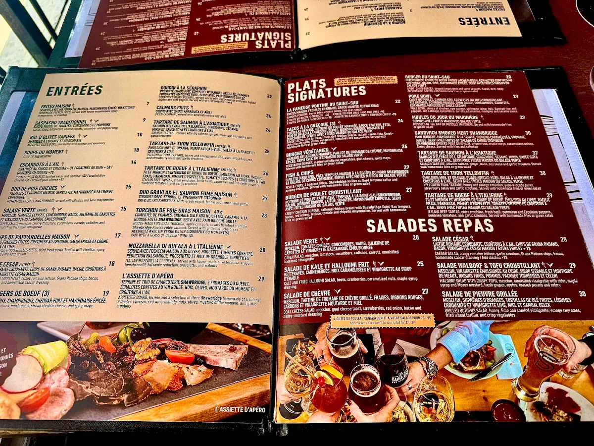 Menu, Restaurant Le Saint Sau Pub Gourmand