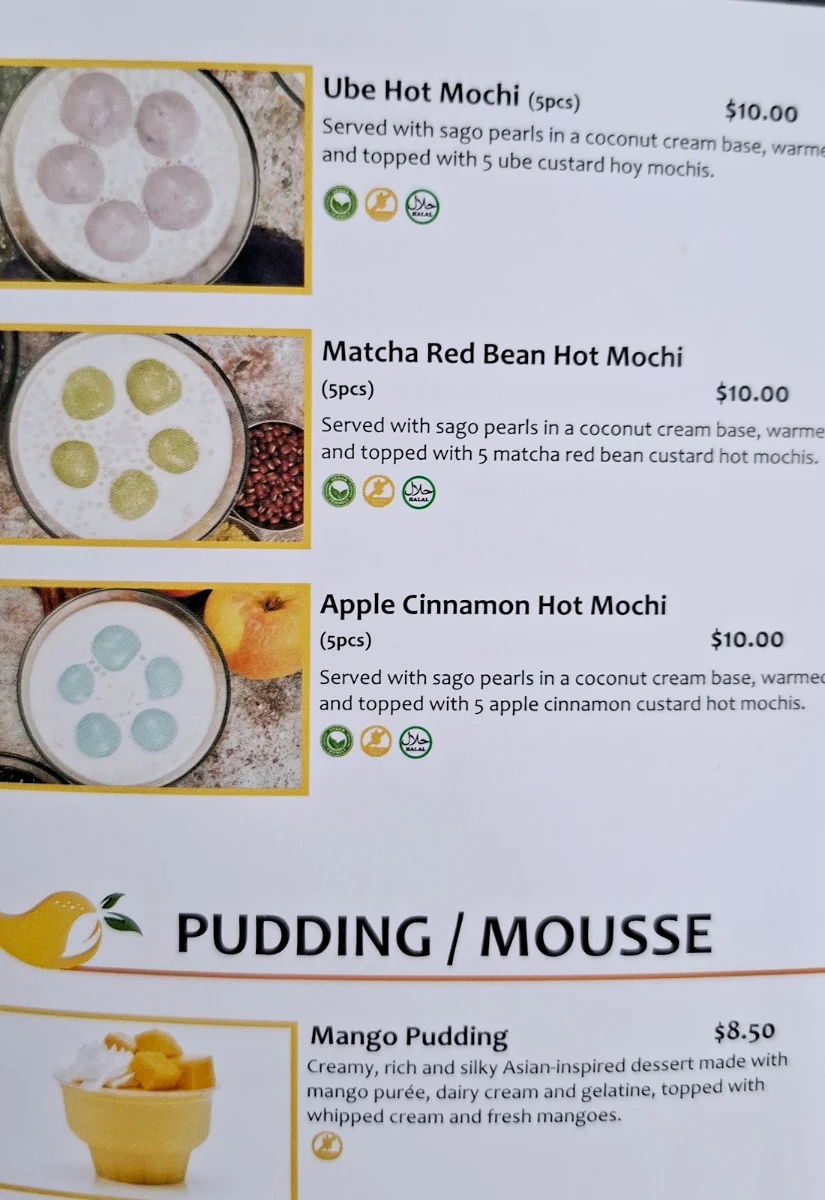 Menu, Mango Like Desserts Scarborough