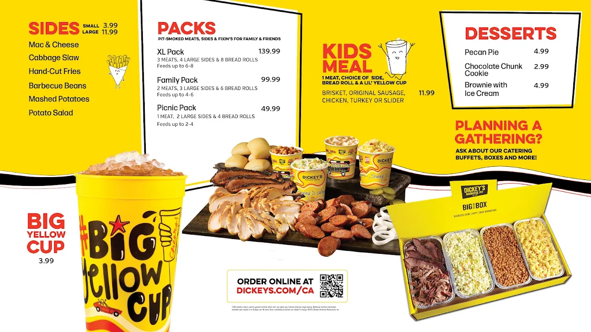 Menu, Dickey's Barbecue Pit