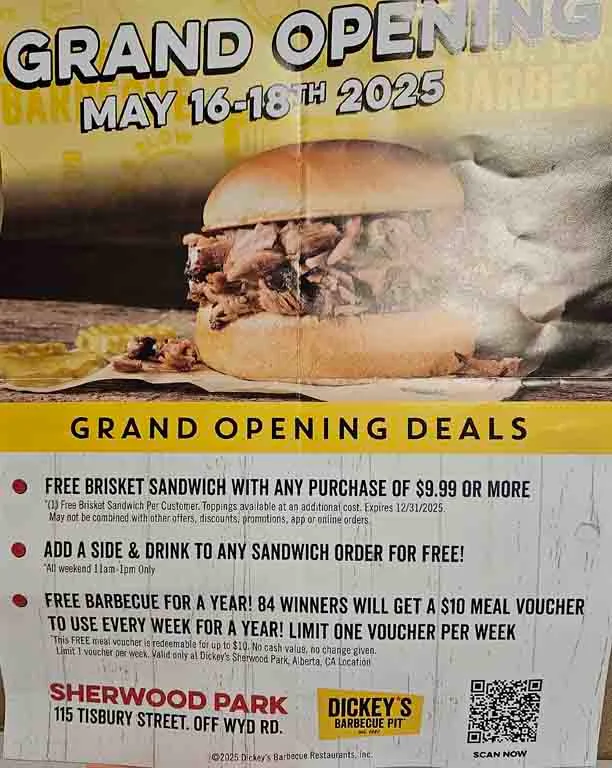 Menu, Dickey's Barbecue Pit