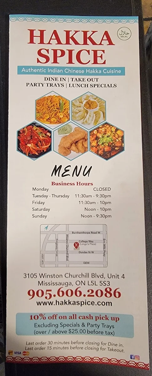 Menu, Hakka Spice