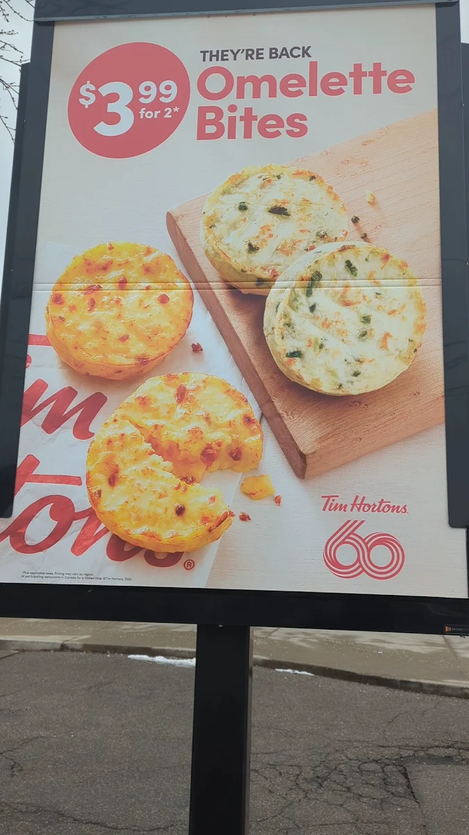 Menu, Tim Hortons