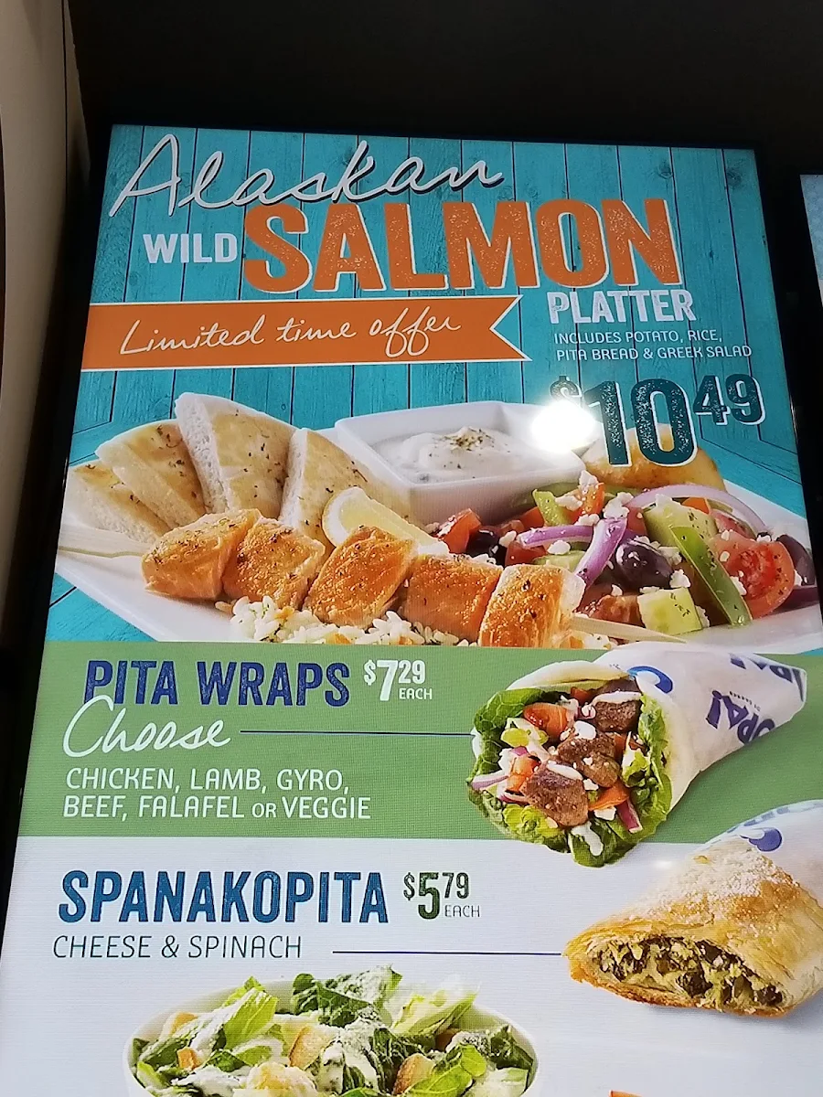 Menu, OPA! of Greece Edmonton City Centre