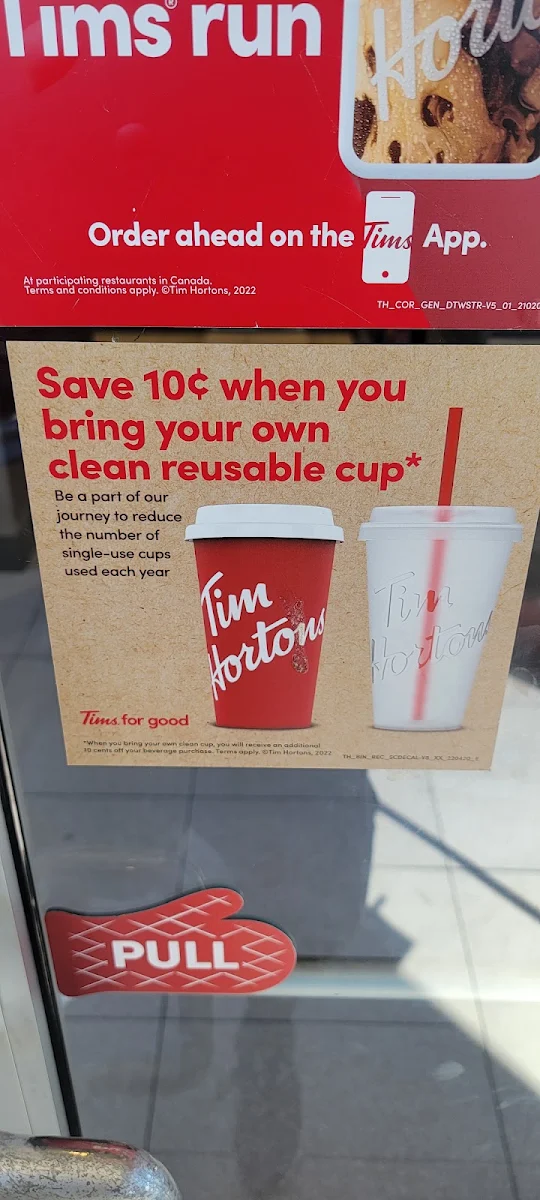 Menu, Tim Hortons