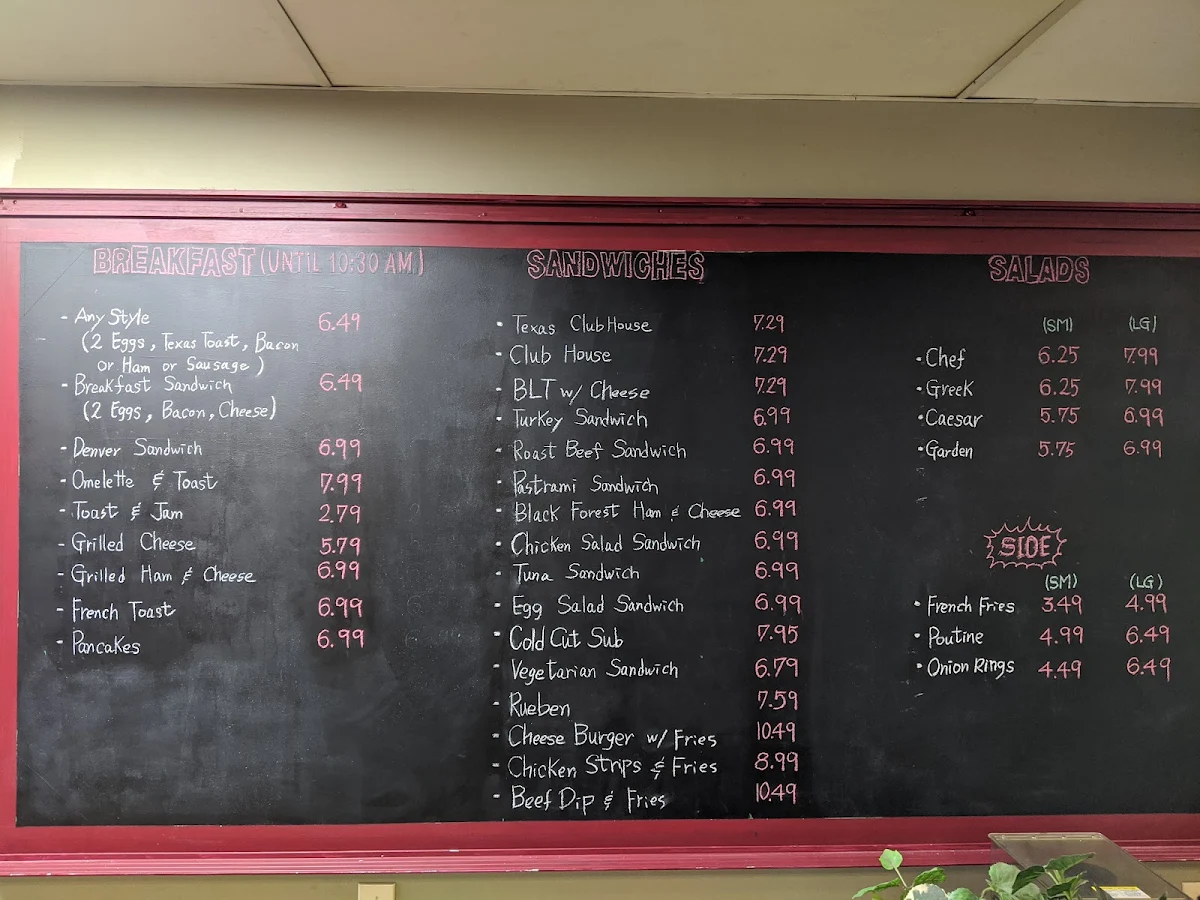 Menu, Mary's Old Style Deli
